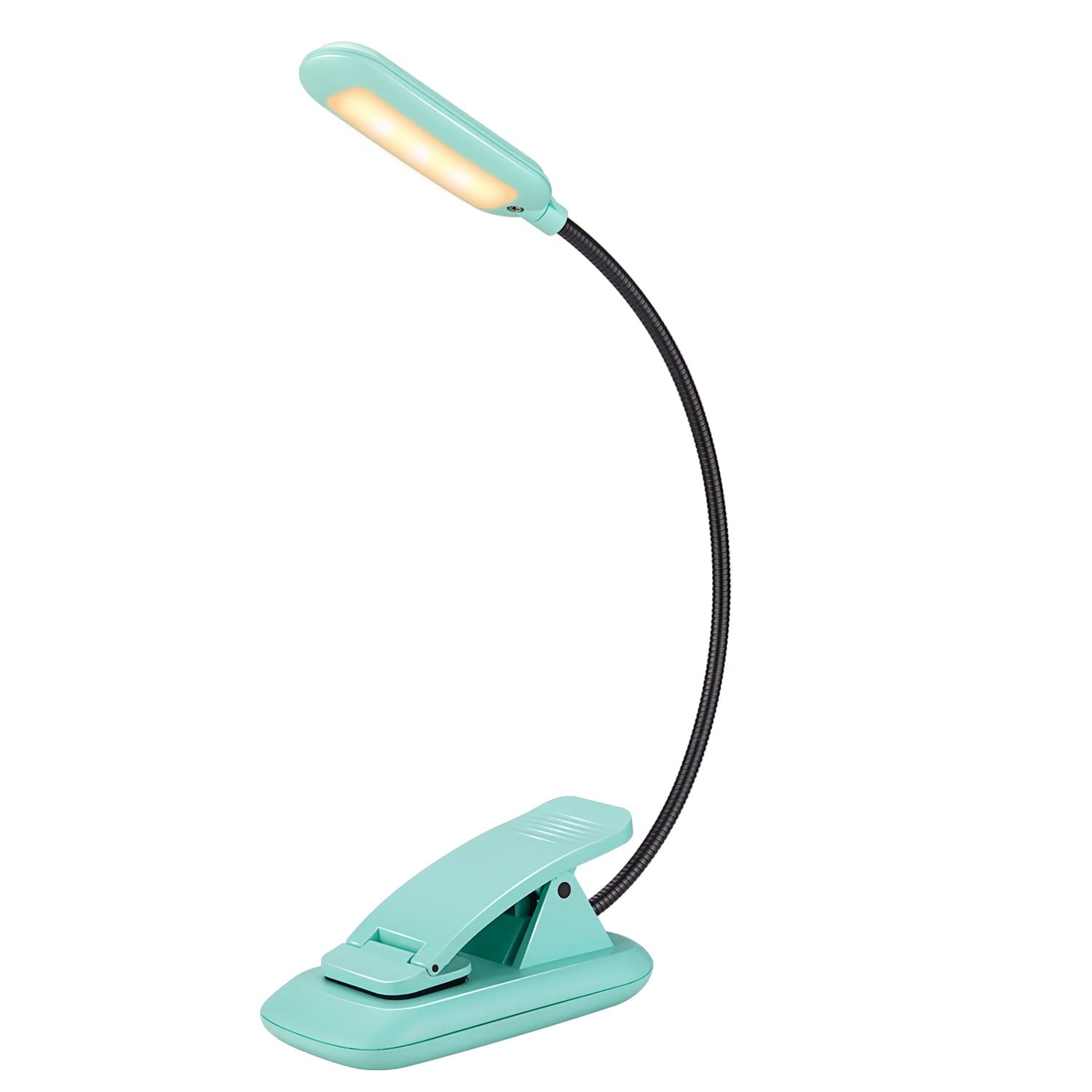 BIGMONAT Children's Clip-on Book Bed Dimmable Reading Light 3 Modes Flexible Head Night Light Blue