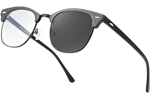 Kimorn Photochromic Blue Light Blocking Glasses Semi Rimless Frame Filter Blue Ray Computer Game Eyewear KS101CA