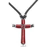 Show Me Country Red Hand Made Horseshoe Nail Cross Necklace Made in the USA