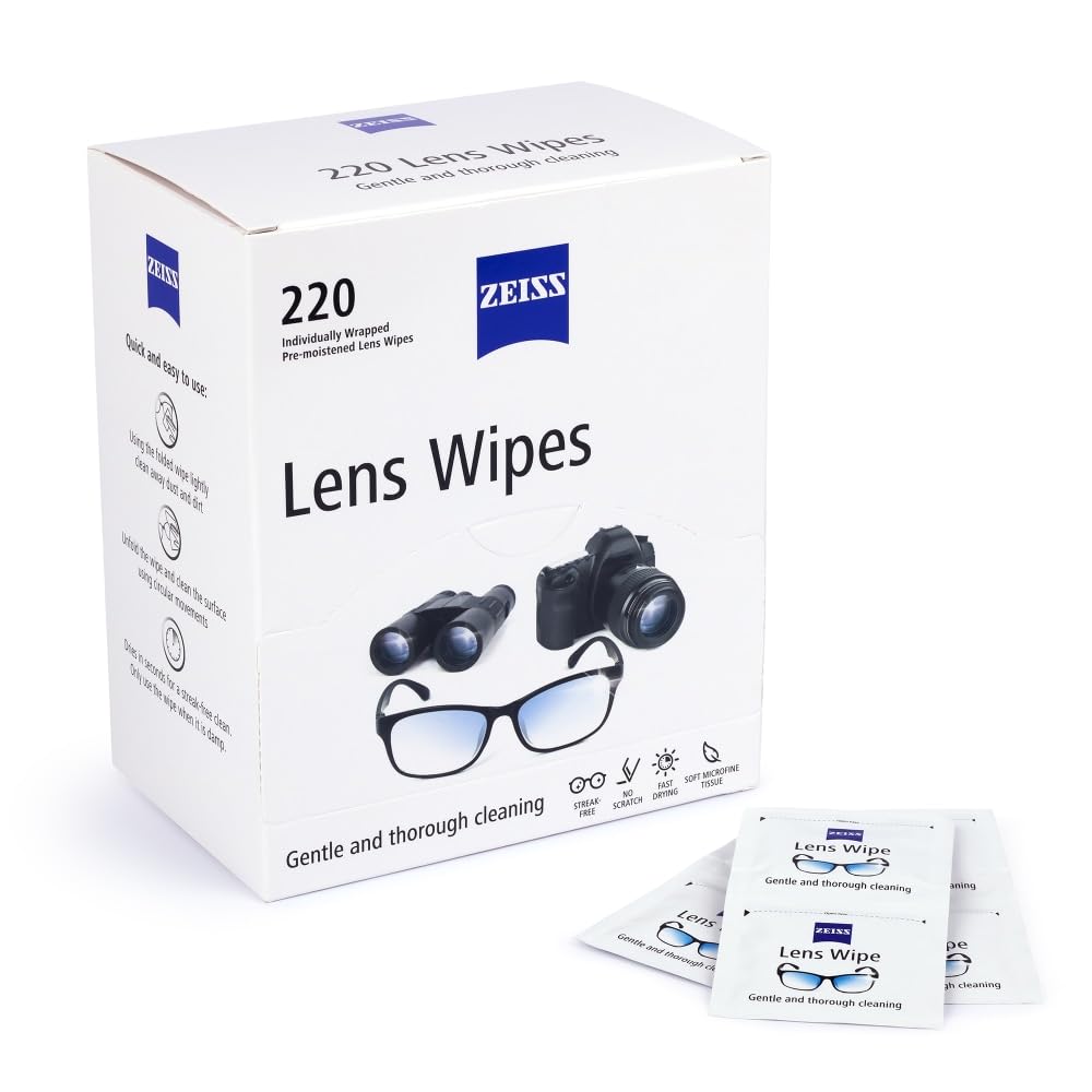 Toallitas para lentes Zeiss, blancas, 220 unidades