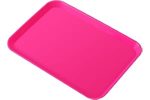 JMU Dental Trays Autoclavable Plastic Procedure Flat Tray for Instrument, 13.25" X 9.75", Size B (Hot Pink)