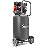 XtremepowerUS 13-Gallon Air Compressor, 2HP 1450W, 4.9CFM@90PSI, Oil-Free Quiet Tank, 65dB Low Noise, Portable with Wheels, Max 116PSI