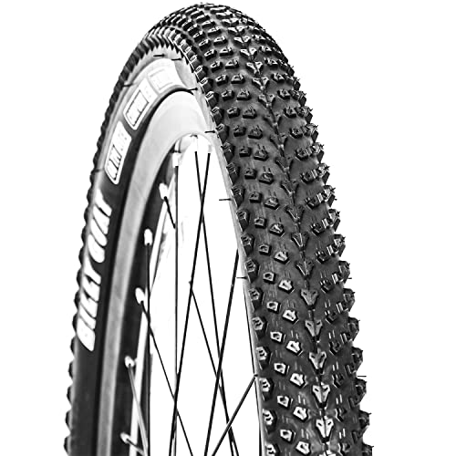 AVASTA 26 x 2.10 Foldable 60 TPI MTB Mountain Bike Tires for 26 inch Cycle Road Hybrid Touring Electric Bicycle, Replacement Tire, Black