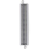 Bachmann Trains 9" Straight Track 4PK NS Rail with Gray Roadbed HO Scale | Snap-Fit E-Z Track, 9&rdquo; Straight Track (4/card), Nickel Silver Rail With Gray Roadbed, 44511