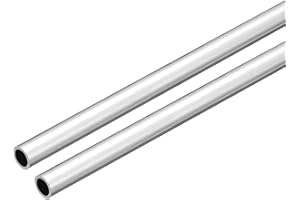 TOP-VIGOR 2Pcs 6063 Aluminum Round Tube, 4mm OD 3mm ID 300mm Length Seamless Aluminum Straight Tubing Pipe Tubing for Industry DIY Projects