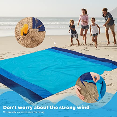 Sunolga Beach Blanket 118'' X 106'' Oversize Waterproof Beach Blankets
