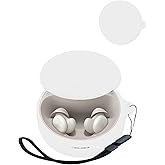 Case for Soundcore Sleep A30 Open Ear Headphones,UYRUREL Premium Silicone Shockproof Protection Skin Touch Charging Port Accessible, Front LED Visible with Lanyard,White.