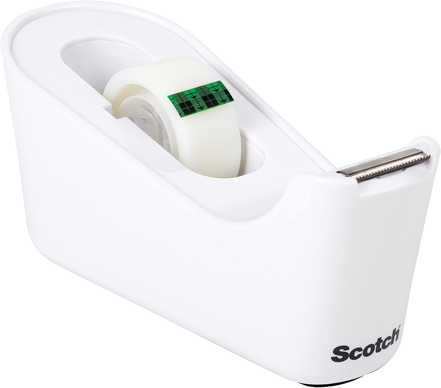Scotch Tape Dispenser + Scotch Magic Invisible Tape, 1 Roll 19 mm x 33 m - Refillable Dispenser for Home and Office - White