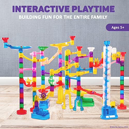 Marble Genius Auger Lift Expandable Marble Run Accessory Set Automatically Elevates Marbles Up