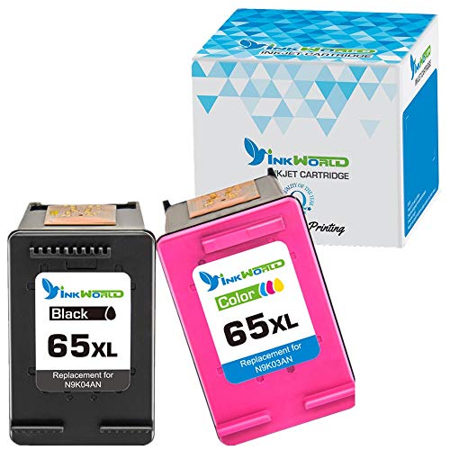 Inkworld Remanufactured Ink Cartridge Replacement for HP 65XL ( Black,Cyan,Magenta,Yellow , 2-Pack )
