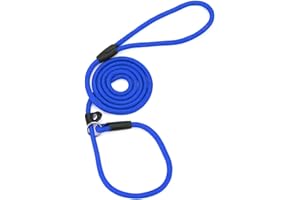 Pet Dog Loop Leashes Slip Adjustable Rope Nylon 140m 1-pack Blue Fashion design