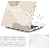 iCasso Compatible with MacBook Air 13.6 Inch Case 2025 2024-2022 Release M4 A3240 M3 A3113 A2681 M2 with Retina Display, Matte Hard Shell Case for MacBook Air 13 + Keyboard Cover, Art Modern