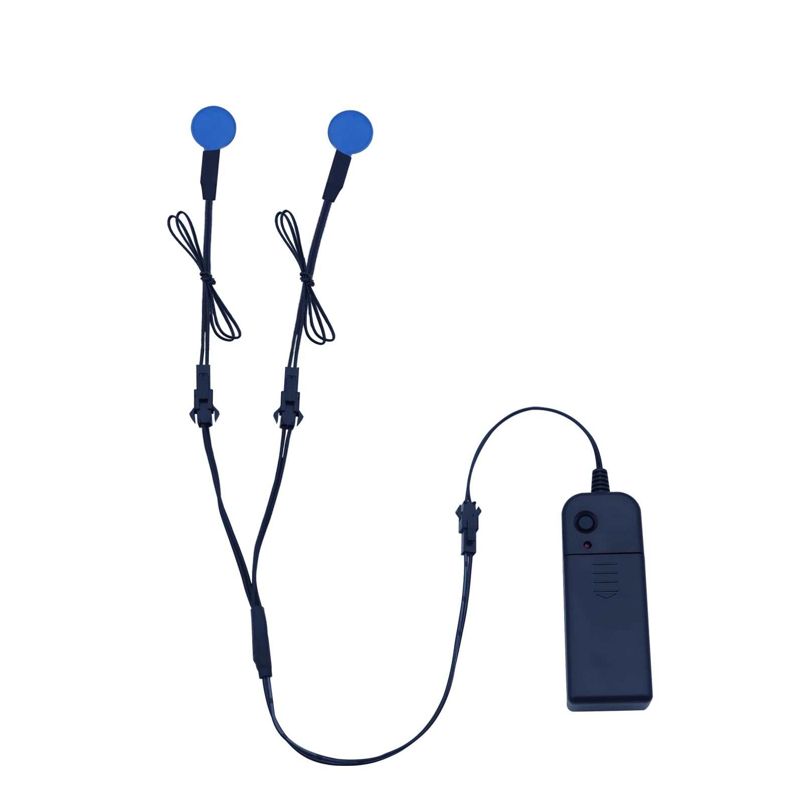 YnGia 2PCS 20mm Glowing LED Eyes, EL Panel Light Electroluminescent El Sheet Panel Light Round DIY Cuttable Sheet for Cosplay Party Mask Eyes Helmet Decoration (Blue)