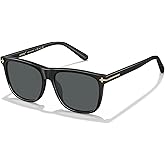 AVAWAY Square Polarized Sunglasses for Men - UV400 Protection Retro Fashion Acetate Driving Shades