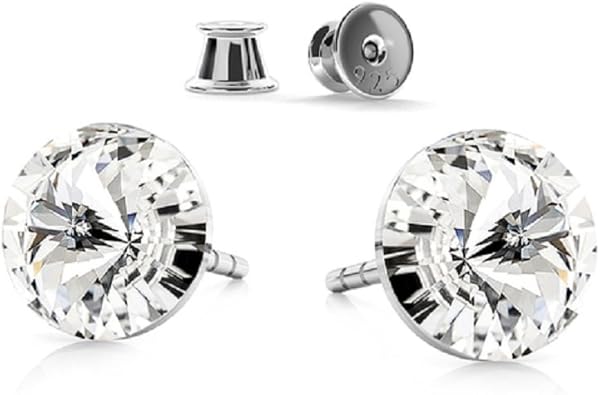 Ohrstecker - 925 Silber - Schleife - Kristalle, 15,95