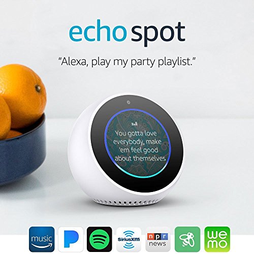 Echo Spot Smart Alarm Clock with Alexa White Pricepulse