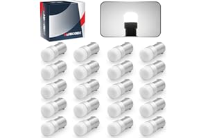 VehiCode BA9S LED Bulb 6V DC 6.3V White 6000K 44 47 51 55 755 1847 BA9 Non-polarity Base Lamp for Pinball Game Machine Vintag