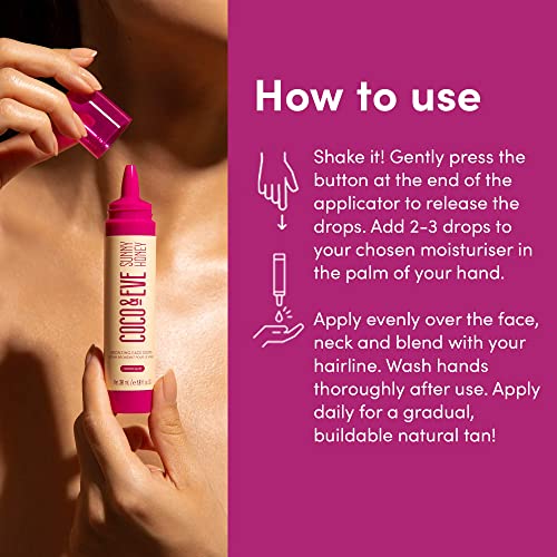 Coco & Eve Sunny Honey Bronzing Face Drops (Medium Glow), Natural Self