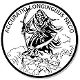 GHaynes Distributing Round Grim Reaper ACCURATIO LONGINGUUS NECO Sticker Decal (Decal Sniper) Size: 4 x 4 inch