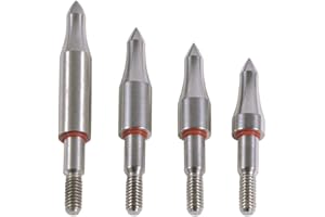 AMEYXGS 12/24 Pack Archery Field Points 5/16 inches Cutting Diameter 75/100/125/150/200/250/300 Grain Stainless Steel Arrow T