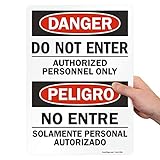 SmartSign "Danger - Do Not Enter, Authorized
