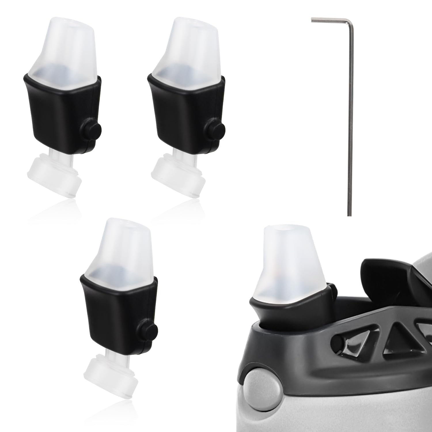 Photo 1 of PEUTIER 3pcs Lid Spout Replacement for Contigo, BPA-Free Lid Parts Replacement with Wrench Soft Silicone Mouthpiece Newest Water Bottle Accessories Compatible with Contigo Aubrey Kids 14oz, 20oz