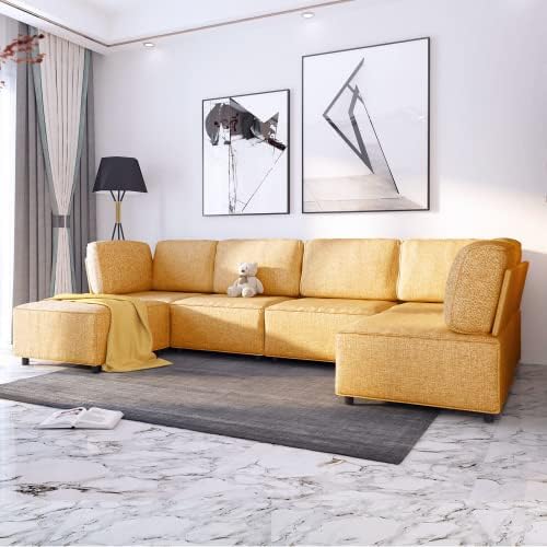 Mjkone Convertible Modular Sectional Sofa Couch Set, Variable Modular