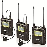Saramonic UwMIC9 96-Channel Digital UHF Wireless Dual Lavalier Microphone System, Includes 2x TX9 Bodypack Transmitter and RX9 Portable Receiver