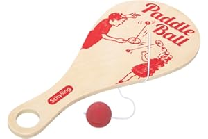 Schylling Paddle Ball - Classic Game Made with Real Wood - Ages 5 and Up - One Piece
