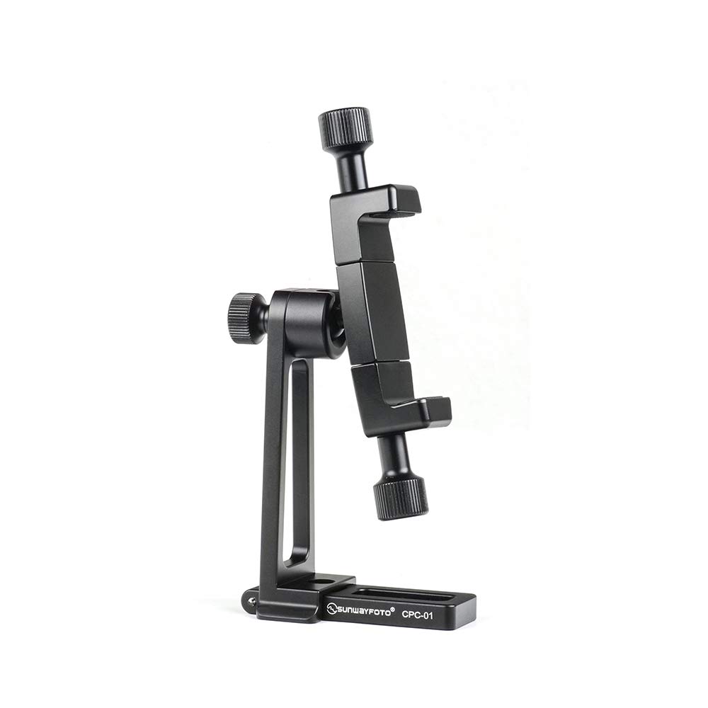 SUNWAYFOTO CPC-01 Mobile Phone Clamp Mount Cell Holder for Arca Swiss Tripod Smartphone Adapter