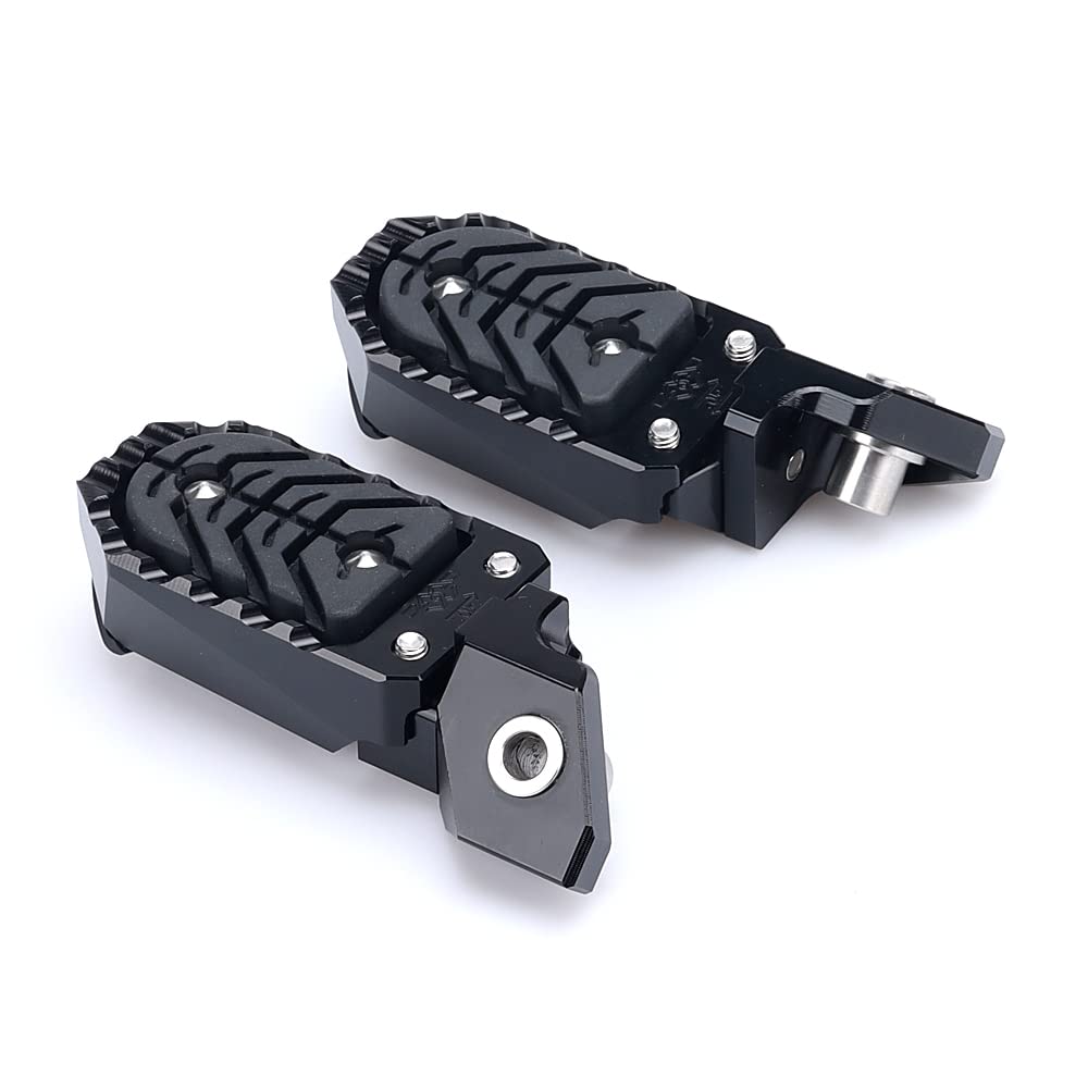 Photo 1 of Motorcycle Aluminum Adjustable Foot Pegs Compatible with BMW F750GS| 850GS| 850GS/ R1200GS/ R1250GS Adventure Rider Footpegs Footrest Pedals with Built-in Spring Motorcycle Accessories (Black)