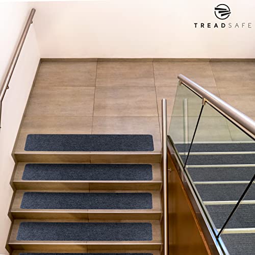TREADSAFE Carpet Stair Treads 15 Pack Each Charcoal Indoor Stair