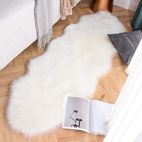 Carvapet Luxury Soft Faux Sheepskin Couch Seat Cushion Fake Fur Area