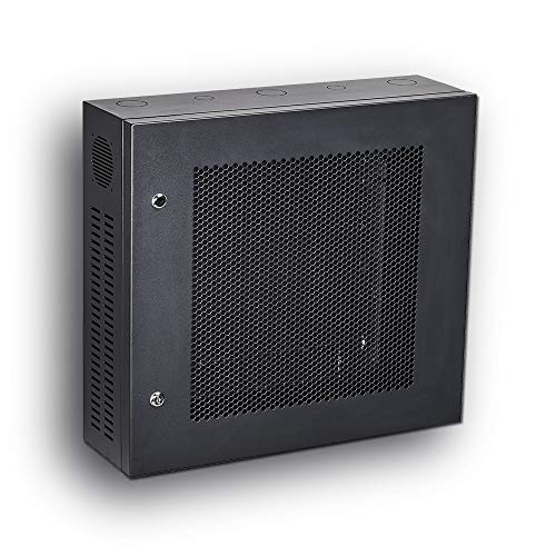 Kenuco Heavy Duty 16 Gauge Steel DVR Security Lockbox with Fan and Swing Open Top 24'' x 21'' x