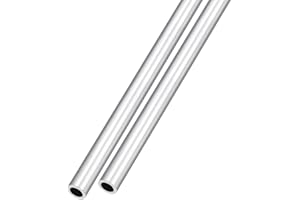 METALLIXITY 6063 Aluminum Tube (8mm OD x 6mm ID x 300mm L) 2Pcs, Aluminum Round Tubing - for Home Furnishing, Machinery, DIY Handicraft