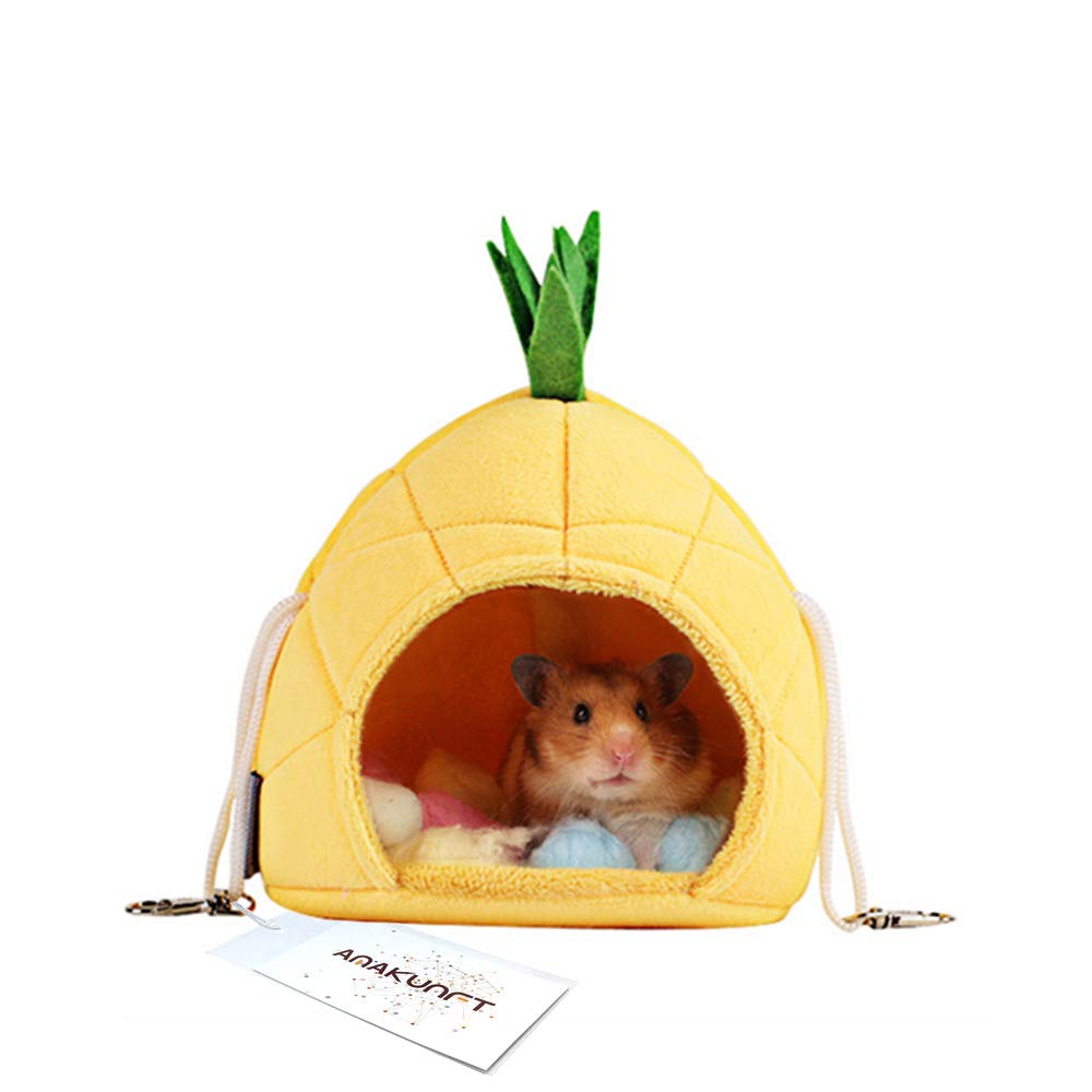 Amakunft Hamster Hammock Bed, Sugar Glider Cage Accessories, Hamster House Toys for Small Animal Playing Sleeping