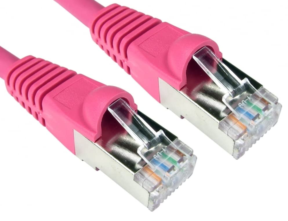 World of Data 2m CAT6A *600MHz* Network Cable PINK - Professional Standard Ethernet Lead - LSZH - SSTP - FTP - 10GBASE-T (10 gigabit support) - 10Gbits/s (billion bits per second) — image 1