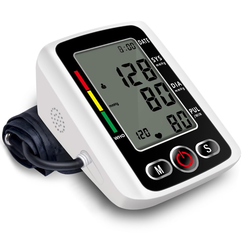 Blood Pressure Machine, Blood Pressure Monitors with Dual User Mode 2 x 99 Memories, Upper Arm Blood Pressure Monitors, Blood Pressure Machine for Home Use (Cuff 22-32cm)