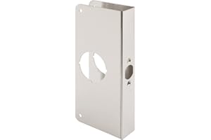 Prime-Line U 9585 Stainless Steel Lock and Door Reinforcement Plate for 1-3/8 In. Thick Doors, Stainless Steel Finish (Single Pack)