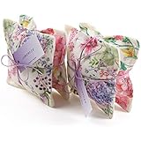 Aucuda Scented Lavender Sachet Bags Lot of 4 for Closets and Drawers Linen, Great Gift for Mothers Day, Housewarming, Bridal Party,Hostess,Linen, Lavender Scent