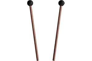 QINGSHI Tongue Drum Mallets, Glockenspiel Mallets, Rubber Xylophone Mallet Percussion with Wood Handle, Bell Mallets Glockenspiel Sticks