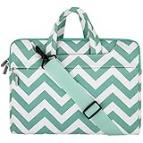 Mosiso Chevron Style Fabric Laptop Sleeve Case Cover Bag with Shoulder Strap for 11-11.6 Inch MacBook Air, Ultrabook Netbook Tablet, Hot Blue