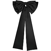 Detachable Coquette Satin Big Bow Separate Satin Bowknot with 31" Sweep Train for Dress Christmas Decoration Accessory