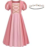 Youfenlove Renaissance Medieval Dress Princess Dress Girls Irish Costume Cosplay Retro Gown Birthday Halloween Xmas Party