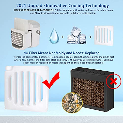 Portable Air Conditioner,Personal Air Cooler, 3in1 Evaporative with 3