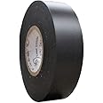 TradeGear (1PK Black Colored Electrical Tape - PVC General Purpose - Waterproof, Flame-Retardant, Rubber Based Adhesive, UL Listed - Rated for Max. 600V and 80oC Use – 60’ x 3/4" x 0.07"