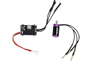 POENVFPO Brushless Motor, Alloy 4500KV 25A ESC Combo for HighSpeed RC Cars Compatible with SCX24