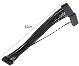 Mugetech 24-Pin Dual PSU Power Supply Extension Cable ATX Motherboard 30cm view 3