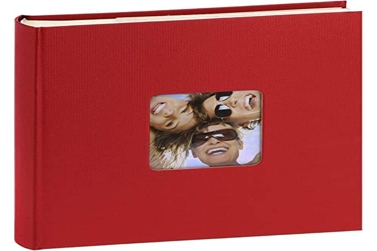 walther design Photo Album Red 200 Photos 10 x 15 cm Memo Album with Punched Cover, Fun ME-110-R — image 1