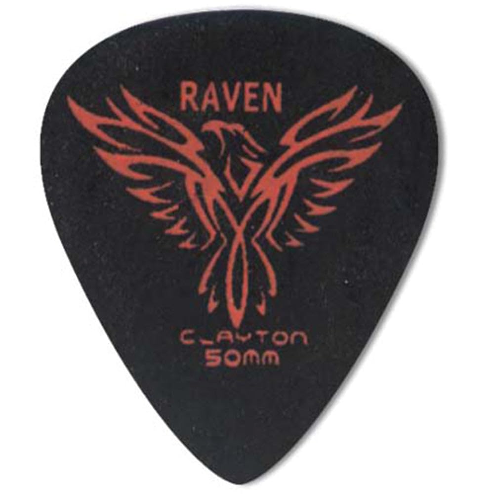 Clayton Plectrum Black Raven Standard 351 Shape Packing 12 pcs 0,50 mm